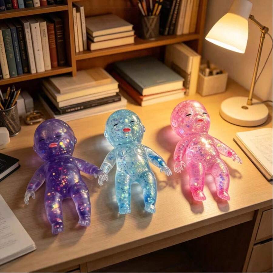 1个娜塔莎丑娃娃挤压玩具，趣味怪异慢回弹减压玩具，可爱桌面减压挤压玩具，创意解压玩具，理想的生日礼物，惊喜节日礼物，情侣礼物，圣诞游戏玩家礼物，日常放松必备 - 均碼 - 查看 1