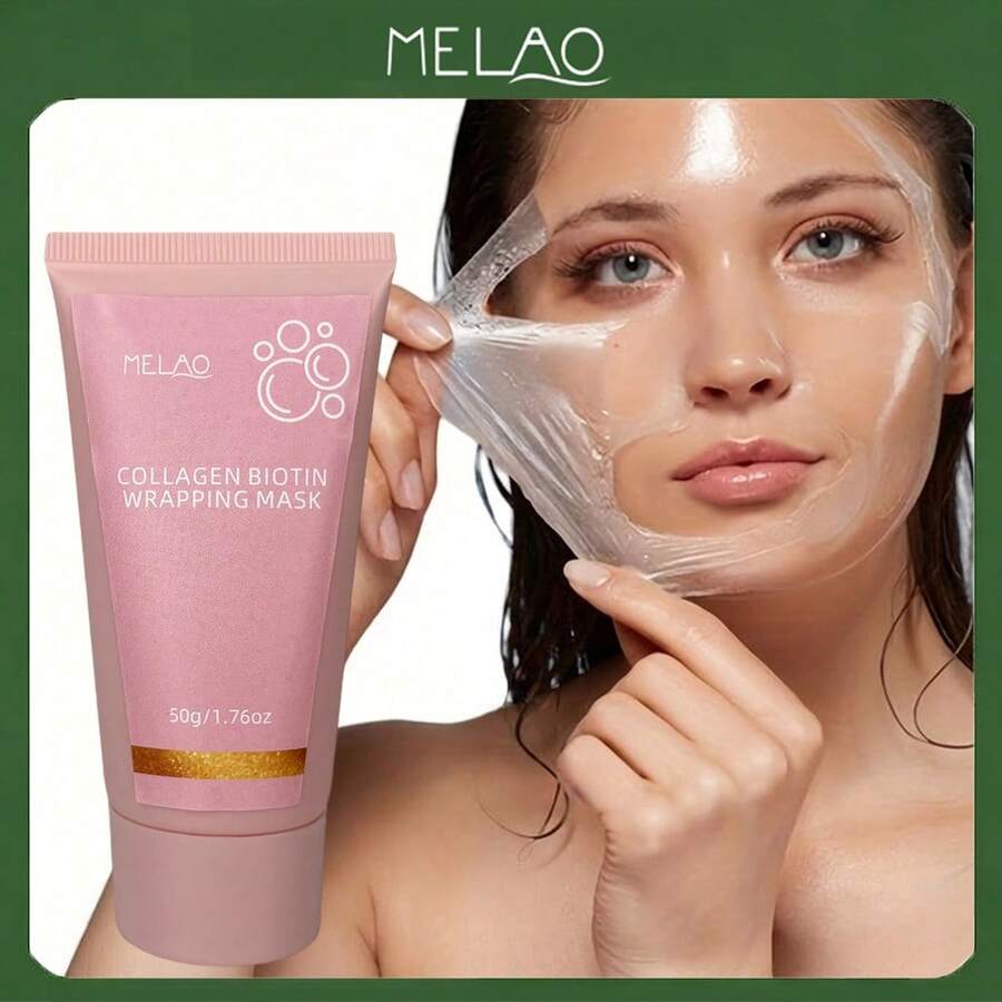 Melo 胶原蛋白和生物素面膜，深层补水滋养睡眠面膜，提亮肤色，紧致肌肤，适合所有肤质，50克/1.76盎司 - 50g - 查看 1
