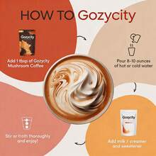 Gozycity Best Seller – Mushroom Coffee 3-Pack | 6 Adaptogens For Energy, Focus & Gut Health | Smooth, No Jitters | Coffee Alternative For AM/PM | Limited Time – 3-Pack = Super Savings - 1 gói - Xem 4