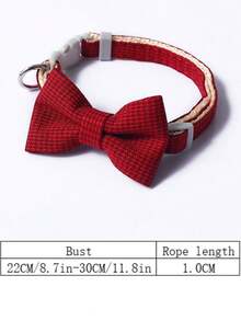 1 Pieza Collar Para Mascotas Con Decoración De Lazo Y Campana, Adecuado Para Teddy, Bichon, Perros Pequeños Y Gatos - Multicolor - Ver 3