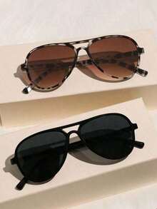 3pcs Women Aviator Frame Classic Ins Style Shades Basics Elegant Living Ins Style Casual Popular Design Fashion Glasses Combination For Street Snap,Weekend Outfit,Musical Festival,Vacay Vibes,Outdoor Casual Activities,Driving,Fishing Decoration - Nhiều màu - Xem 3