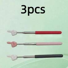 1/2/3/5支可伸縮不鏽鋼教學指示棒，教室用品、教師用品，新學期開學季教學專用，尺寸21.8公分，最大長度可達69公分 - 多色 - 查看 15