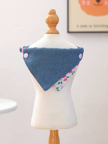 PETCIRCLE 1 pieza Accesorio de babero triangular con rosa adorable, elegante y casual para perros y gatos pequeños mascotas - Multicolor - Ver 6