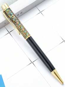 Bolígrafo de tinta líquida con purpurina y logotipo personalizado, regalo de boda personalizado, único, bolígrafo con nombre personalizado, regalo para mujeres, artículos de papelería, suministros de oficina, herramienta de escritura - Multicolor - Ver 14