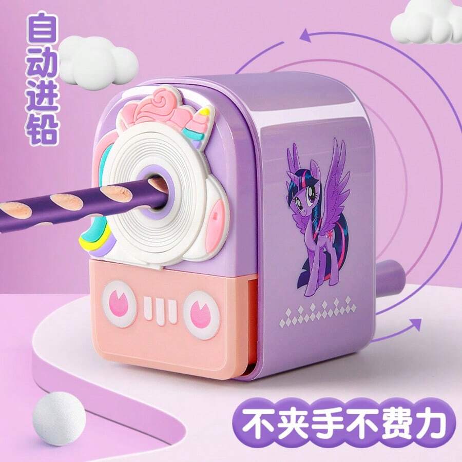 Hasbro Máy gọt bút chì tự động, thích hợp cho học sinh tiểu học, lớp 1, máy gọt bút chì xoay, máy gọt bút chì nhỏ gọn. - Xem 1