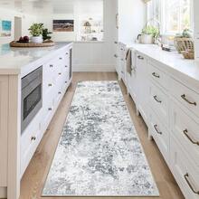 1pc Hallway Runner Rug Non Slip Carpet Runners 80x300cm Modern Abstract Hall Runner Carpet Runner Washable Kitchen Rugs For Hallway Entryway Kitchen Bedroom - Beige-brown - View 5