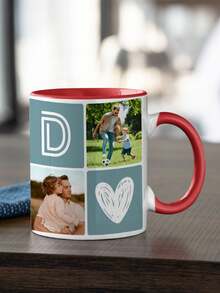 1pc 11oz/15oz Custom Father's Day Mug, Customizable With Father-Son Or Father-Daughter Group Photos. Personalized Photo Water Cup, Engraved With Dad's Photo. A Unique Exclusive Gift For Dad And An Ideal Birthday Present. Fathers Day Gift,Coffee Cup - Style 4 - View 7