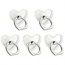 2pcs/5pcs Acrylic Phone Ring Holder, Waterproof 360° Rotating Stand With Vertical Flip Function, Suitable For IPhone, Android Smartphones, Birthday Gift For Family And Friends, Phone Ring Grip, Phone Accessories - Multicolor - View 9