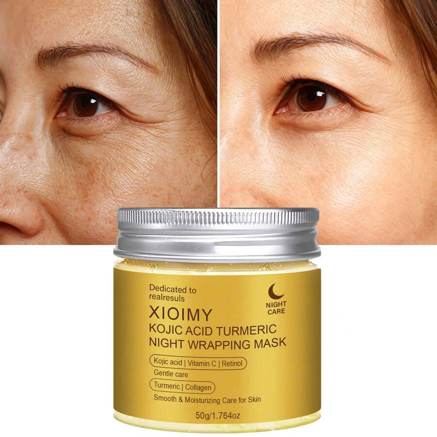 50克姜黄乳酸日夜面膜 - 富含丰富胶原蛋白精华，深层补水，柔滑肌肤，焕活暗沉干燥肤色 - 數量 - 查看 1
