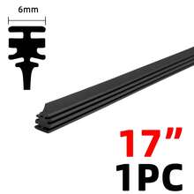 1PC 橡胶条替换零件 汽车挡风玻璃雨刮器橡胶条 14"16"17"18"19"20"21"22"24"26"28"30"32" 通用无骨雨刮器橡胶补充条 耐用汽车挡风玻璃更换配件。 - 1PC - 查看 10