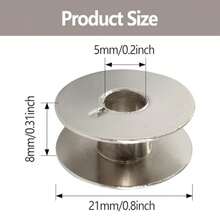 For Sewing Machines And DIY Crafts: L-Style Metal Bobbins, 20PCS, Silver, Durable And Precise Fit - -as Pic- - View 2