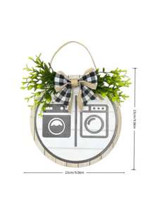 1 buc semn vintage din lemn pentru spălătorie, placă decorativă din lemn în stil rustic, semn decorativ de perete pentru spălătorie, potrivit pentru spălătorie, baie, toaletă, casă și birou, decor retro din lemn suspendat, potrivit pentru depozitarea spălătoriei și cadou de casă nouă - Multicolor - Vizualizare 6