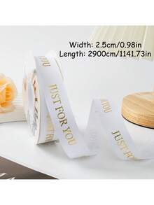 1 pieza de cinta decorativa "SOLO PARA TI", cinta de satén multicolor, cinta para envolver regalos, decoración del hogar, decoración navideña DIY, adecuada para embalaje de regalos, manualidades, accesorios para el cabello, envoltura de flores - Sección B - Ver 9