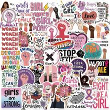50pcs Feminism Stickers Retro Ins 2D Fantasy Sun Ins Y2K Downtown Aesthetic Stickers Gifts Humorous And Funny Stickers 80S 90s Anime Stickers For Scrapbook Supplies Envelope, Water Bottle, Computer, Laptop, Phone, Luggage, Notebook, Fridge,Festival Party,Christmas Decoration New Year Winter - 50pcs - View 12