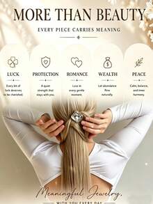 1 chiếc kẹp tóc hình vuông hình học mới, thiết kế tối giản sang trọng dành cho cô dâu. - Bạc - Xem 5
