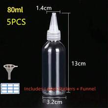 1/5/10pcs Empty Plastic Squeezable Dropper Bottle, Rinse Bottle, Liquid Packaging Container, 30ml/50ml/60ml/100ml/120ml Capacity, Essential For Cosmetics Packaging, Beauty Salon, Travel - Clear - View 22