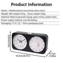 1 chiếc đồng hồ báo thức kép, hẹn giờ cơ học - Màn hình rõ nét, thiết kế tối giản, giúp bạn quản lý thời gian chính xác. - 1PC - Xem 3