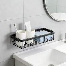 Bộ kệ đựng đồ dùng nhà tắm 5 món bằng thép không gỉ, lắp đặt không cần khoan, kệ đựng xà phòng gắn tường tiết kiệm không gian cho phòng tắm và nhà bếp, dễ dàng lắp ráp. - Nhiều màu - Xem 7