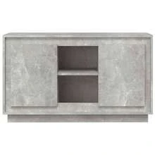 Credenza Grigio Cemento 102x35x60 cm in Legno Multistrato - Grigio - Visualizzare 4