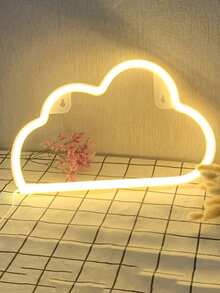 1pc Cloud Shaped LED Neon Light, With Hanging Hook For Wall Mounting, USB & Battery Powered, Suitable For Desk, Bedroom, Wall, Party, Dorm, Game Room, Wedding Decor, Great Gift For Friends - White Shell - View 8