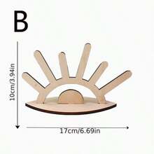 1pc Wooden Jewelry Display Stand, Bohemian Style, Home/Shop/Cabinet Retail Display Rack, 2D - Jewelry Storage Rack - View 10