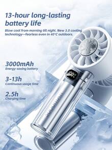 kinscoter 1 quạt điện cầm tay mini tốc độ cao 3000mAh có thể sạc lại, dùng cho du lịch cắm trại ngoài trời với 100 mức tốc độ, quạt làm mát cá nhân mini cầm tay. - Cầm tay - Xem 3