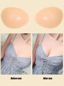 2件套女士隐形无痕无肩带文胸，专为丰满女性设计，提拉胸部，防止溢出，适合搭配婚纱、礼服、泳装和比基尼。 - 彩色 - 查看 5