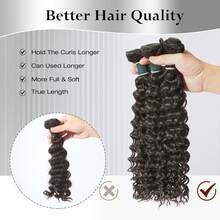 18Inch Feather Crochet Human Hair  50g/150g/200g/250g Extension Easy To Install For Braiding Kinky Curly Pre-Separated Invisible Knotless Small Spirals Curly Crochet Hair - Natural Black - 查看 3