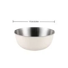 Bộ 3 món bằng thép không gỉ gồm tô trộn salad có vạch chia, tô nướng và đánh trứng, và chậu rửa rau củ. - Xem 11