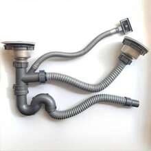 Bộ thoát nước bồn rửa bằng thép không gỉ, phù hợp với bồn rửa đơn/đôi, chống mùi hôi, ống composite dẻo, có lỗ thoát tràn, chống tắc nghẽn, chất liệu dày dặn bền chắc, độ dẻo dai cao, cấu trúc trong suốt, dễ sử dụng. - A - Xem 15