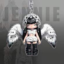 1 Peça Conjunto de Chaveiros Acrílicos da Lisa Coachella Bad Angel & Jennie ZEN, Estilo Asa de Anjo Chibi do Ídolo K-Pop, para Coleção de Fãs BLINK e Decoração de Bolsas - Multicolorido - Visão 3