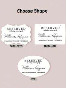Personalized Reserved Chair Sign With Custom Name, Title And Text, Acrylic Wedding Chair Hanger For Bride, Groom, Parents, Grandparents, Memorial Seating Decoration, Ceremony And Reception Decor - Multicolor - View 3