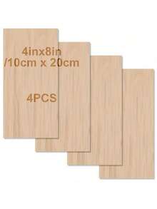 4/8/16/30 Tấm ván ép thủ công - Kích thước 8x4 inch, dày 2mm, bề mặt nhẵn, thích hợp cho cắt laser, các dự án DIY, mô hình kiến trúc, nhuộm màu - Ván gỗ màu vàng - A - Xem 8