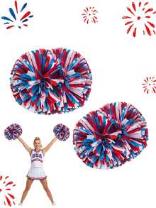 2个啦啦队彩球，适用于体育舞台表演、庆祝活动、体育赛事、俱乐部舞会等场合。 - 多色 - 查看 1
