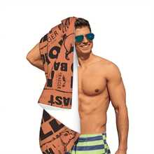 1pc Traeger BBQ Smoker Butcher Pattern Microfiber Beach Towel – Quick Dry, Absorbent, Soft & Lightweight For Outdoor Travel, Camping, And Seaside Vacations, Modern Style With Bold "SMOKE" Design, Camping Gear - 60*30in (156*77cm) - Xem 6