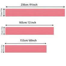 Bộ 2/4/6 tấm lót bàn hình chữ nhật bằng vải lanh kẻ sọc hồng và đỏ, 1 khăn trải bàn kẻ sọc hồng, thích hợp cho phòng ăn, nhà bếp, tiệc tùng và các dịp khác. - Hồng - Xem 10