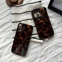 VESPOP Fashionable Leopard Gradient Color Phone Case Compatible With Apple 17 Pro Max/17 Air/ 16 Pro MAX/15 Pro Max/14 Pro/13 Pro/12/11, Personalized Phone Case For Men And Women, Middle Eastern Style Phone Case - Mocha Brown - View 2