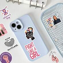 50pcs Feminism Stickers Retro Ins 2D Fantasy Sun Ins Y2K Downtown Aesthetic Stickers Gifts Humorous And Funny Stickers 80S 90s Anime Stickers For Scrapbook Supplies Envelope, Water Bottle, Computer, Laptop, Phone, Luggage, Notebook, Fridge,Festival Party,Christmas Decoration New Year Winter - 50pcs - View 9