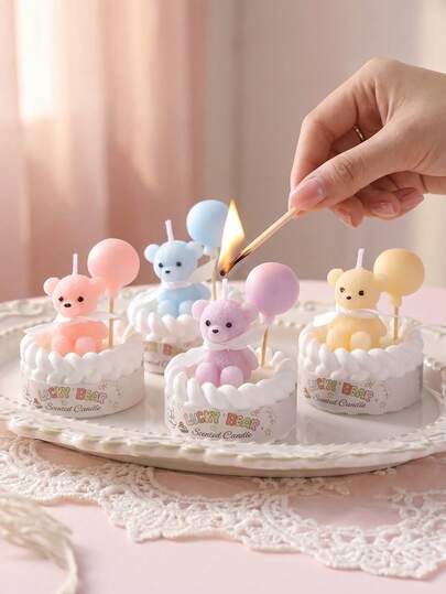 1 Nến thơm không khói hình gấu may mắn dễ thương, hương thơm lâu dài cho phòng ngủ, trang trí phòng ngủ phong cách INS, nến thơm tự làm thủ công, món quà sinh nhật hoàn hảo cho phái nữ, quà Ngày của Mẹ, quà tặng mùa tựu trường, quà tặng lễ rửa tội cho bé, quà tặng ngày lễ, quà tặng tiệc cưới, quà tân gia, quà tặng lãng mạn ngọt ngào cho bạn gái, quà tặng lễ hội cho phái nữ