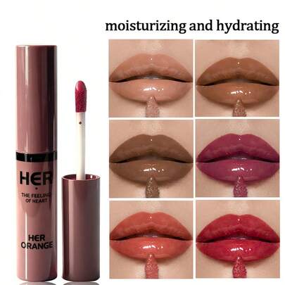 [6-Piece Christmas Limited] HERORANGE Plumping Tinted Lip Balm Set | High Hydration & Fast Plumping Effect | Non-Sticky Juicy Mirror Shine | Long-Lasting Comfortable Lip Care | Essential For Parties & Festivals | Unisex For Gen Z | Perfect Holiday Gift Set
