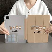 1 Ốp lưng máy tính bảng in hình "Love Coffee" dễ thương kèm ngăn đựng bút, tương thích với iPad 10.9/10.2/ Air thế hệ thứ 5/Pro 11/10/9.7/Air 2/ (thế hệ thứ 7)/ (thế hệ thứ 8)/ Air 4/5/ Pro 11/ Thế hệ thứ 10 10.9 inch 2022 Smart Case/ Air 13(M3 2025)/ Air 11(M3 2025)/ Air 11(M3 2025)/ 11(A16 2025), chức năng tự động ngủ/thức, tương thích với Galaxy Tab S10+/S9/A9, tương thích với 5/5PR/6/6PRO/7/7PRO, tương thích với Matepad, tương thích với Honor Pad. - Nhiều màu - Xem 8