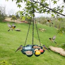 1pc Hanging Bird Feeder/Waterer - 3 Chains, Durable Plastic Material, Multifunctional For Parrots And Hummingbirds, Decorative Bird Feeding Station With Sturdy Hook, Battery-Free, Suitable For Outdoor Use - one-size - View 15
