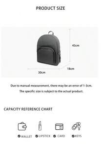 Michael Kors Jaycee Presbyopia Logo Women's Backpack 35S2S8TB7B BLACK - 黑色35S2S8TB7B BLACK - 查看 10