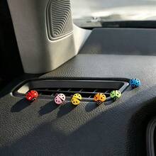 6pcs Micro Landscape Creative Cute Mini Ladybug Beetle Decor, Car Interior Dashboard Screen Ornament, DIY Decoration Accessories - Ladybug - View 1