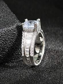 MOONSO 1pc New Fashionable Elegant Cubic Zirconia Inlaid Women's Ring R8023 - R8023 - View 6