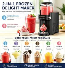 Slushie Machine, Ice Cream Maker, Slushy Machine For Home And Families, No Ice Needed With Rapid Chill & Temperature Control, Multi-Function For Margarita, Easy To Clean, Summer Essentials - US A Type Plug(110-127V) - View 5