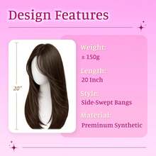 20 Inch Women Thin Hair Synthetic Hair Topper, 360° 3D Clip-In Hair Topper, Straight Hair Layered Topper For Natural Volume - Multicolor - View 2