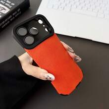 高品质PU软硅胶手机壳，防摔、防汗、防指纹、耐磨、不褪色，兼容 17 Pro Max/17 Pro/17 Air/17/16 Pro Max/16 Plus/16/15 Pro Max/15 Pro/15/14 Pro Max/14 Pro/14/13/12/11 - 橘色 - 查看 3