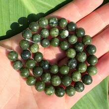 Hạt đá Aventurine xanh tự nhiên hình tròn 4/6/8/10mm, nguyên liệu tự làm vòng tay, vòng cổ, bông tai. - màu xanh lá - Xem 7
