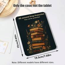 1个翻盖式桌面保护套，带笔槽，书本植物图案，360°旋转支架，PU皮革材质，兼容华为Matepad SE 11/Matepad 11/Matepad 11.5S/Matepad 10.4英寸/Matepad Pro 11英寸/12.2英寸、Matepad Air 12英寸、荣耀平板8/9/10、荣耀GT 11.5英寸/X7/X8A/X9/X8Pro/X9Pro/V9/V8 Pro、小米、苹果第十代/11 2025（A16）等机型。 - 彩色 - 查看 2